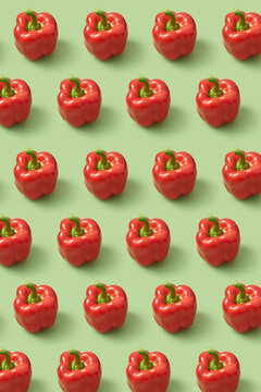 Red freshly picked paprika pattern.