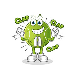 tennis applause illustration. character vector