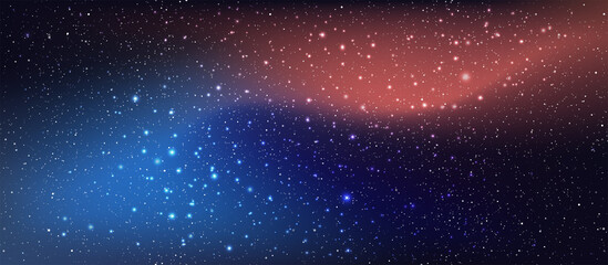 A high quality background galaxy illustration with stardust and bright shining stars illuminating the space.