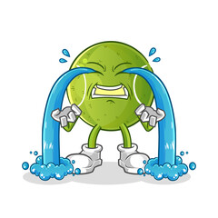 tennis crying illustration. character vector
