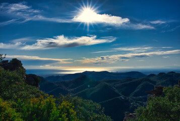 The Garbi viewpoint in the Sierra Calderona of Valencia