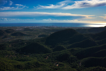 Fototapeta na wymiar The Garbi viewpoint in the Sierra Calderona of Valencia