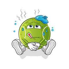 tennis sick vector. cartoon character