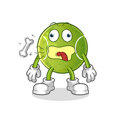 tennis burp mascot. cartoon vector