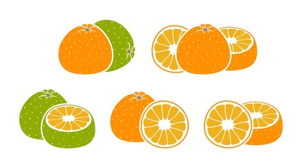 Ugli fruit logo. Isolated ugli fruit  on white background