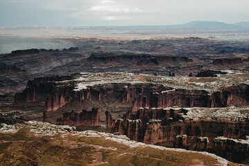 Rain coming in towards Canyonlands National Park