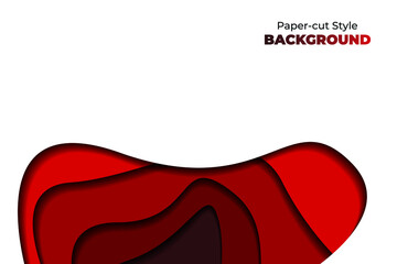 Background with Abstract Paper-cut Style Design Consept with Red Pattern 8