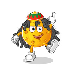moon reggae boy cartoon. cartoon mascot vector