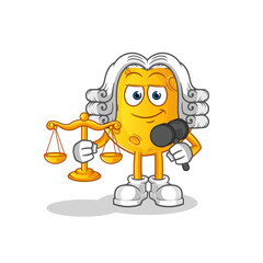 moon lawyer cartoon. cartoon mascot vector