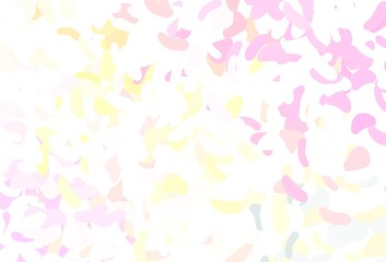 Light Pink, Yellow vector template with memphis shapes.
