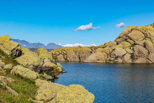 lake in the mountains of caucasus