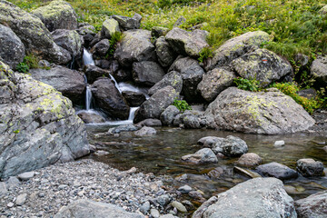 waterfall on the rocks