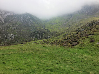 Obraz premium A view of the North Wales Countryside near Lake Ogwen