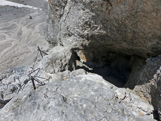Zugspitze via ferrata, Stopselzieher, Bavaria, Germany