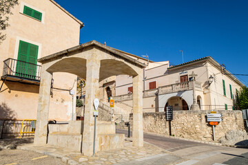 Es Pou, public well in the center of the town, Lloret de Vista Alegre, Mallorca, Balearic Islands, Spain