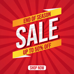 Set of End Of Season Sale banner