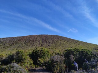 mountain and blue sky