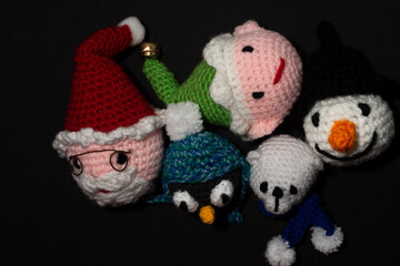 Christmas Amigurumi crocheted or knitted stuffed toy