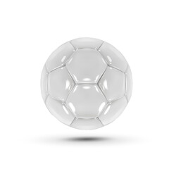 A white ball on a white background. Football. Ball in the vector. Effect of 3D.