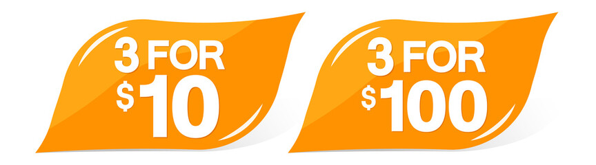 Set Sale banners design template, discount tags, great promotion, vector illustration