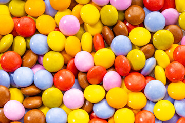 Multicolored Chocolate candy background