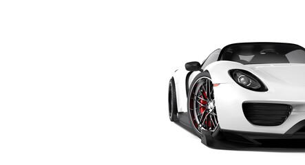 White generic sport car isolated on a white background © Cla78