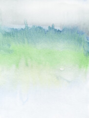 Watercolor abstract pastel background, hand-painted texture, watercolor blue and green stains. Design for backgrounds, wallpapers, covers and packaging.