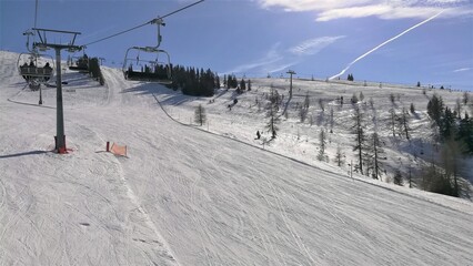 Chair lift and ski slope