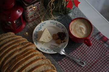 Christmas breakfast and coffee