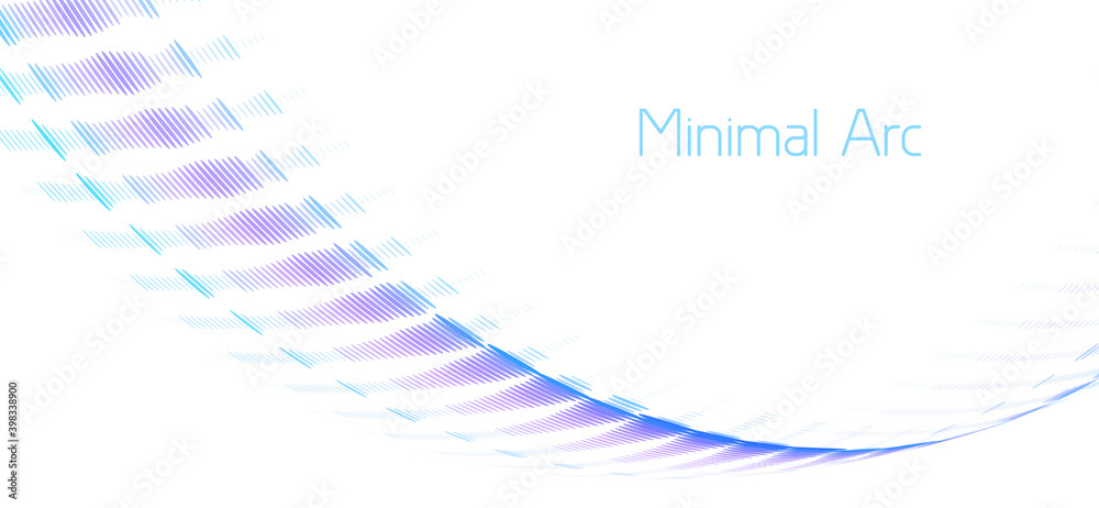 Poster Minimal dotted arc. Simple vector graphics