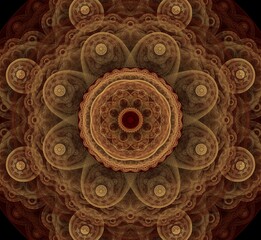 Computer generated fractal pattern and shape