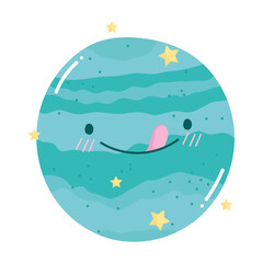 space planet venus adventure galaxy cute cartoon © Stockgiu