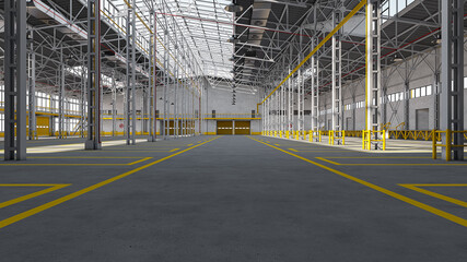 moderne leere Industrie Lagerhalle