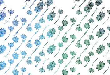 Light Blue, Green vector sketch background.