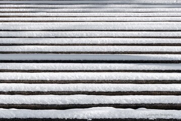 Snow covered steps