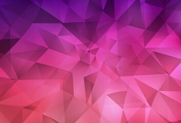 Obraz premium Dark Purple, Pink vector triangle mosaic background.