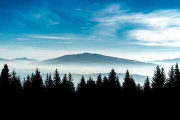 sunrise in the mountains