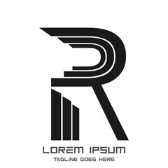 Logo R Business Letter Logo Design With Simple style
