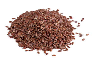 Pile of flax seeds