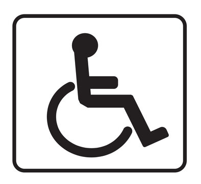 Wheelchair accessibility sign illustration.