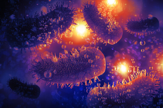 Rabies Virus 3D Illustration