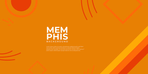 Naklejka premium Modern colored memphis background