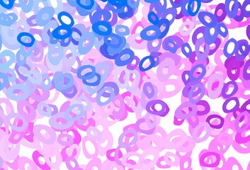 Light Pink, Blue vector template with circles.