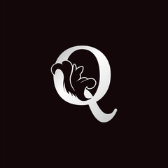 Monogram Q Letter Logo Luxury Monogram Swirl Ornate Ornament Vector Design