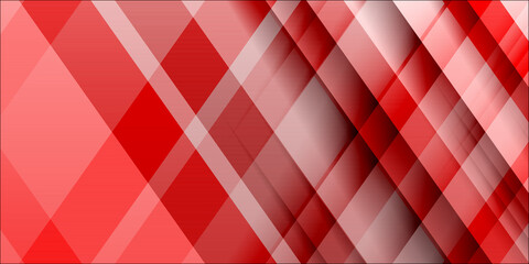 Abstract red white geometrical diamond background - Vector illustration. Red business background with cross lines