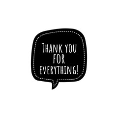 ''Thank you for everything'' Lettering