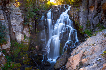 Sunset on Kings Creek Falls, Lassen National Park, California