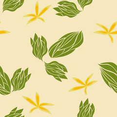 seamless background with leaves