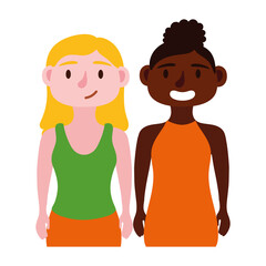 young interracial girls avatars characters