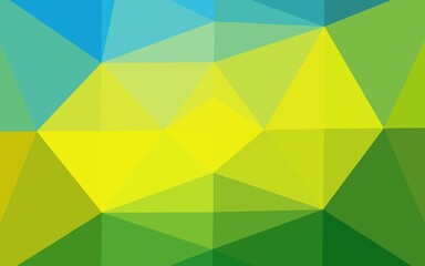Light Blue, Yellow vector abstract mosaic backdrop. A sample with polygonal shapes. Template for your brand book.